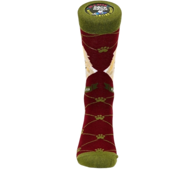 Pomeranian Pup Paw Argyle Unisex Socks NWT - Picture 2 of 9